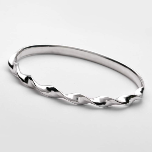 Solid Twist Bracelet Sterling Silver